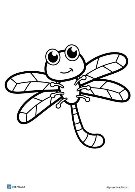 beautiful dragonfly coloring pages esl vault