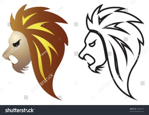 lion king symbol  style vector  san mien phi ban quyen  shutterstock