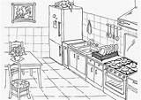 Cozinha Colorir sketch template