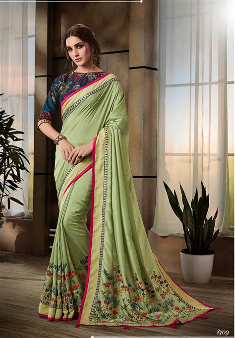 Party Wear Indian Wedding Designer Saree 8709