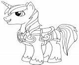 Pony Little Armor Coloring Pages Shining Printable Print Template sketch template