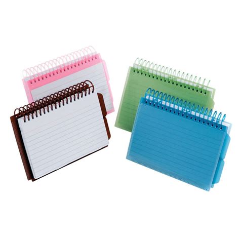 view front spiral index cards  poly cover ess tops products