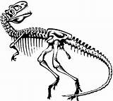 Dinosaur Coloring Pages Bones Skeleton Getcolorings Fossil Color Getdrawings sketch template