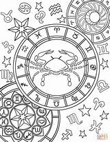 Coloring Astrological Leo Wicca Pisces sketch template