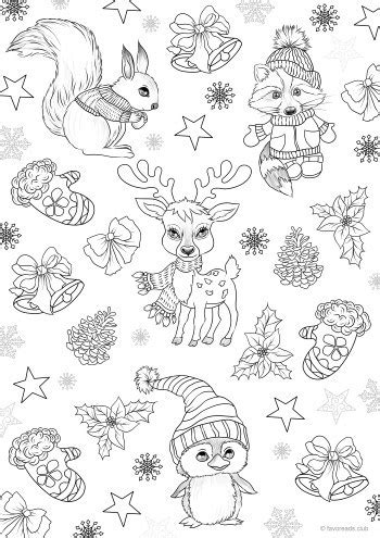 winter animals favoreads coloring club