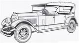 Mustang Coloring4free Autos Marmon 1924 Fashioned Oldtimer Vehicles Malvorlagen sketch template