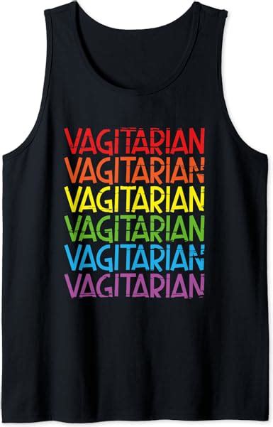 Vagitarian Lesbian Couple Vegetarian Pun Vegan Lgbt Tank Top Amazon