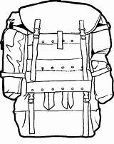 Backpack Coloring Drawing Camping Military Pages Clipart Line School Anime Getdrawings Bag Rucksack Hiking Template Netart Backpacks Drawings Sketch Transparent sketch template