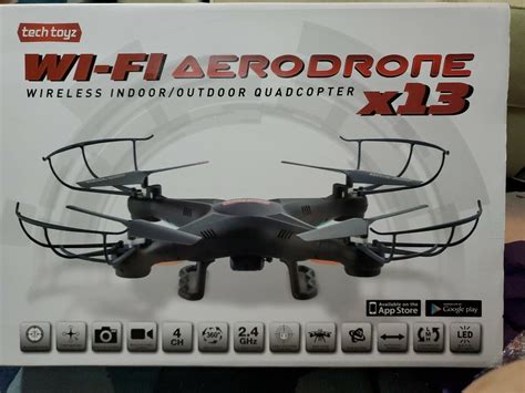 tech toyz wi fi aerodrone wireless indooroutdoor quadcopter xdrone nib ebay
