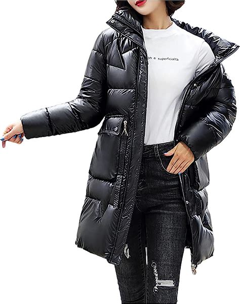 timemean lightweight puffer jacket women winter  padded long quilted coats fur hood amazon