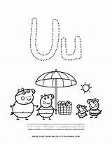 Tracing Peppa Alphabet Worksheets sketch template
