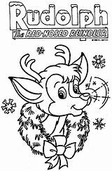 Rudolph Coloring Color Sheet Christmas Sheets Pages Preschool Choose Board Colors sketch template