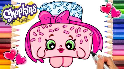 shopkins coloring pages videos shopkins strawberry kiss