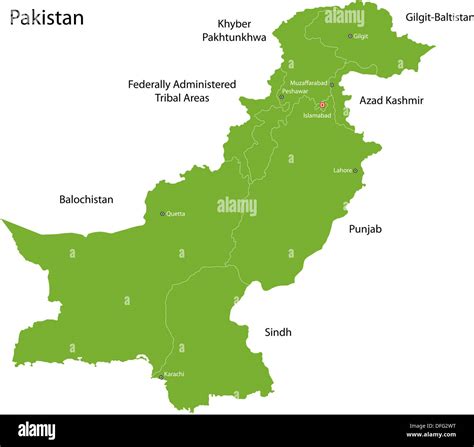 green pakistan map stock photo alamy
