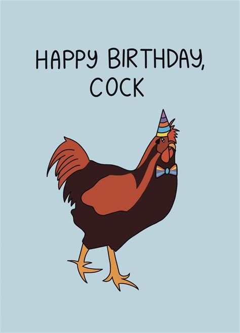Happy Birthday Cock Card Scribbler
