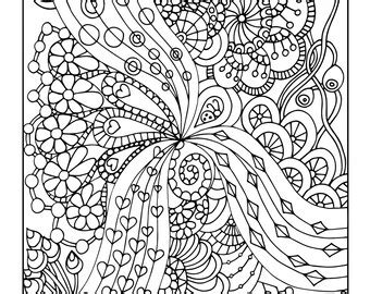 flow  adult coloring book page printable instant