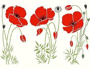 wild poppy stencils small poppies stencil theme pack embroidery