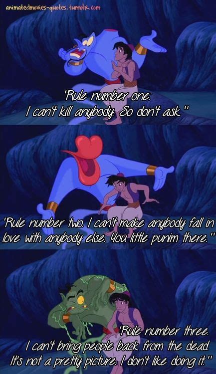 rules for wishes aladdin disney quotes pinterest