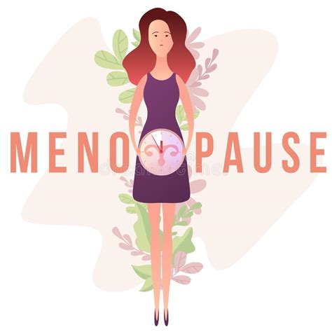Menopausa Sob A Forma Da Mulher Com Um Pulso De Disparo