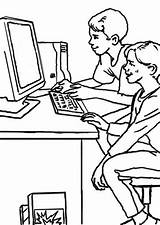 Computer Coloring Pages Fun Kids sketch template