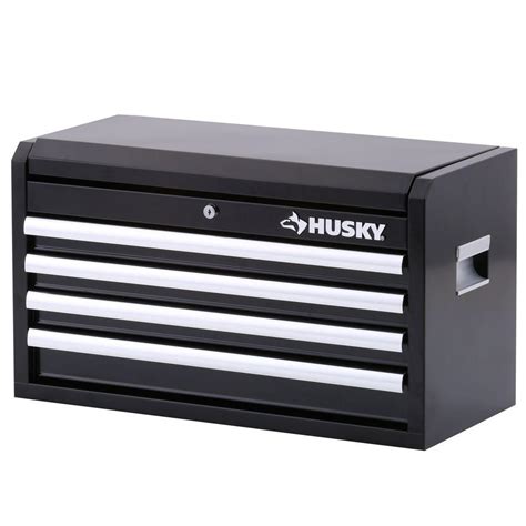 Husky 26 In W 4 Drawer Tool Chest Black H4ch1r The Home Depot