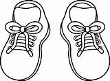 Shoes Clip Pair Childrens Kids Sneakers Sweetclipart sketch template