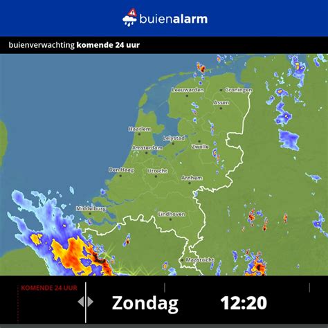 buienalarm  belgie zijn al flinke onweersbuien