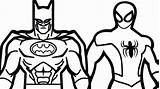 Batman Coloring Spiderman Pages Printable Collide Worlds Comics Two sketch template