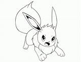 Eevee Coloring Pokemon Pages Printable Sheet Print Evolutions sketch template