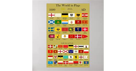 1600 ad flags of the world poster zazzle