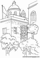 Mediterranean Coloring Pages Streets Print 04kb sketch template