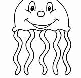 Jellyfish Coloring Pages Spongebob Color Getcolorings Clipartmag Drawing sketch template