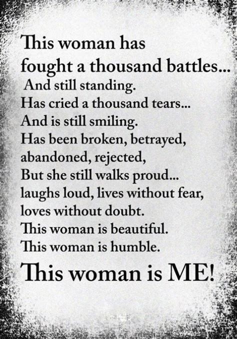 this woman has fought a thousand battles and still standing has cried a