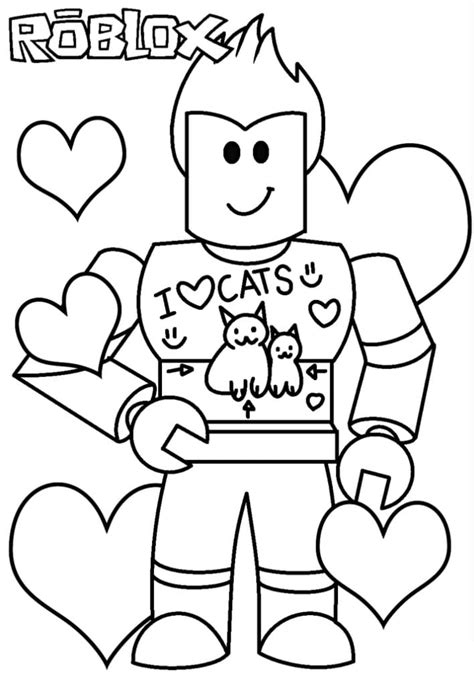 love roblox coloring page  printable coloring pages  kids