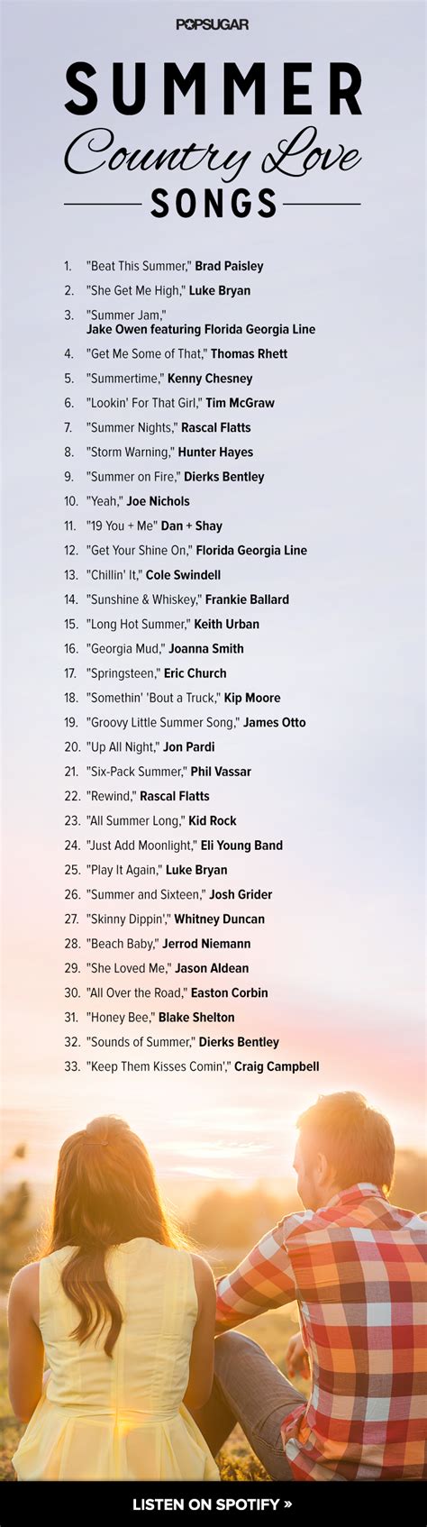 Country Love Songs Playlists Popsugar Love And Sex