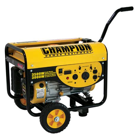 shop champion  running watts portable generator  champion engine  lowescom