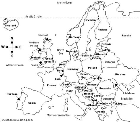 Mapa Europa Paises
