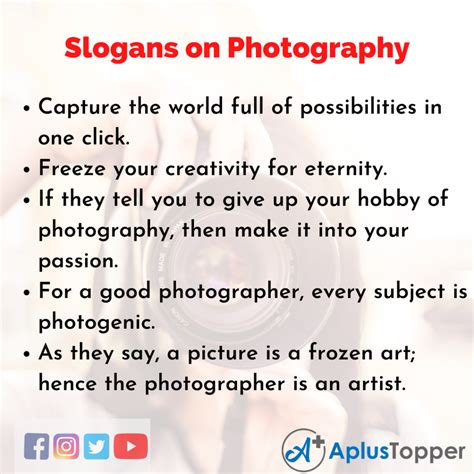 photography slogans unique  catchy photography slogans  english