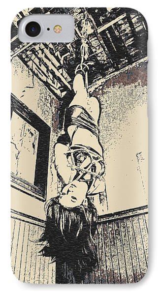 Upside Down Girl In Bondage Drawing By Casemiro
