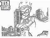 Titans Jovens Coloriage Dun Toit Edifice Titas Colorare Nightwing Meglio Batman Starfire Pintar sketch template