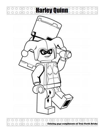 printable lego harley quinn coloring pages