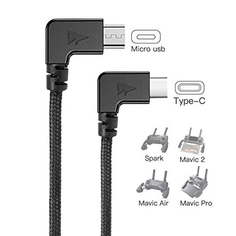 rcstyle mavic mini spark otg cable  iphone  micro usb cable cord perfect size  angle