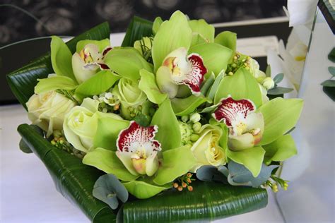 The Flower Magician Green Orchid And Green Rose Wedding