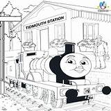 Coloring Station Pages Trains sketch template