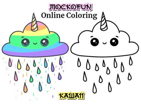 kawaii coloring pages mockofun