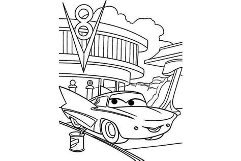 pixar cars flo coloring coloring pages