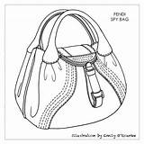 Vuitton Fendi Berühmte Handbags sketch template