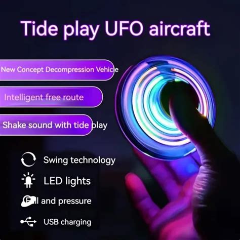magic spiral flying kids ufo lighted spinning mini drone boomerang