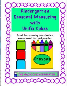 unifix cube measuring   magic  kindergarten tpt