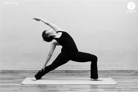 chandra virabhadrasana  crescent warrior yogea innovative yoga